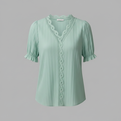 Elegant Puff Sleeve Blouse | Women's Summer Tops Plus Size