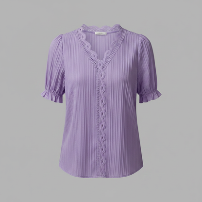 Elegant Puff Sleeve Blouse | Women's Summer Tops Plus Size