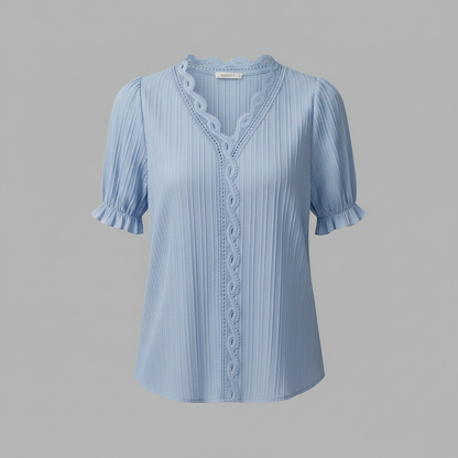 Elegant Puff Sleeve Blouse | Women's Summer Tops Plus Size