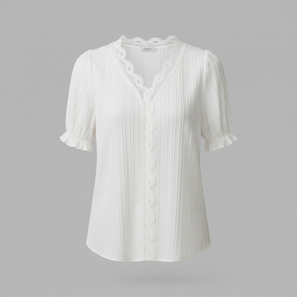 Elegant Puff Sleeve Blouse | Women's Summer Tops Plus Size