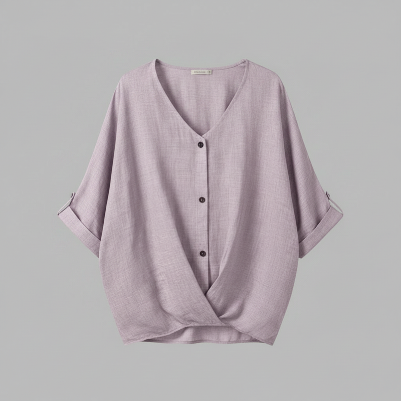 Elegant V-Neck Long Sleeve Blouse | Women's Fashion Top