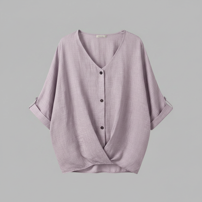 Elegant V-Neck Long Sleeve Blouse | Women's Fashion Top