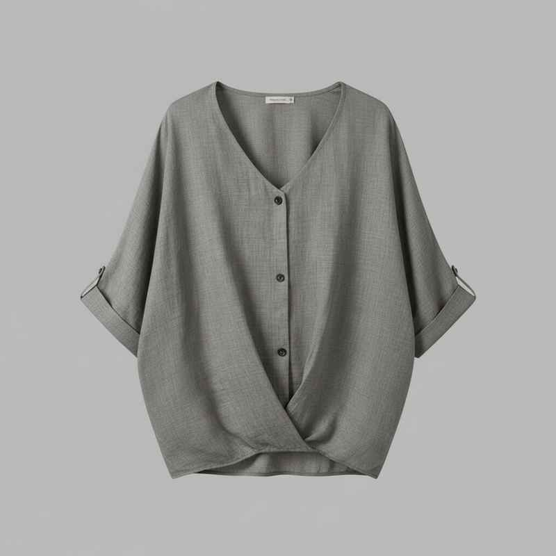 Elegant V-Neck Long Sleeve Blouse | Women's Fashion Top