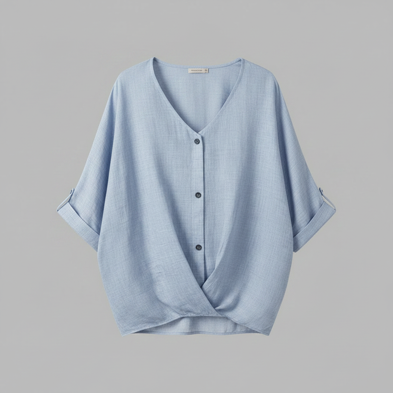 Elegant V-Neck Long Sleeve Blouse | Women's Fashion Top