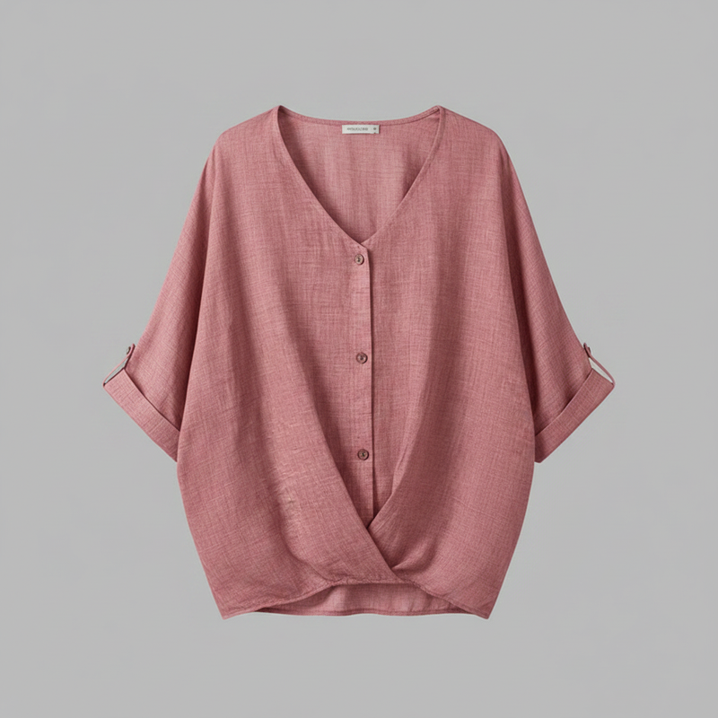 Elegant V-Neck Long Sleeve Blouse | Women's Fashion Top