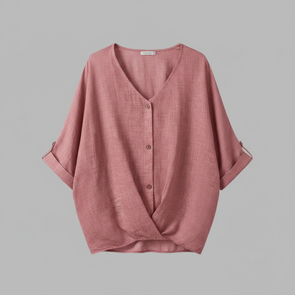 Elegant V-Neck Long Sleeve Blouse | Women's Fashion Top