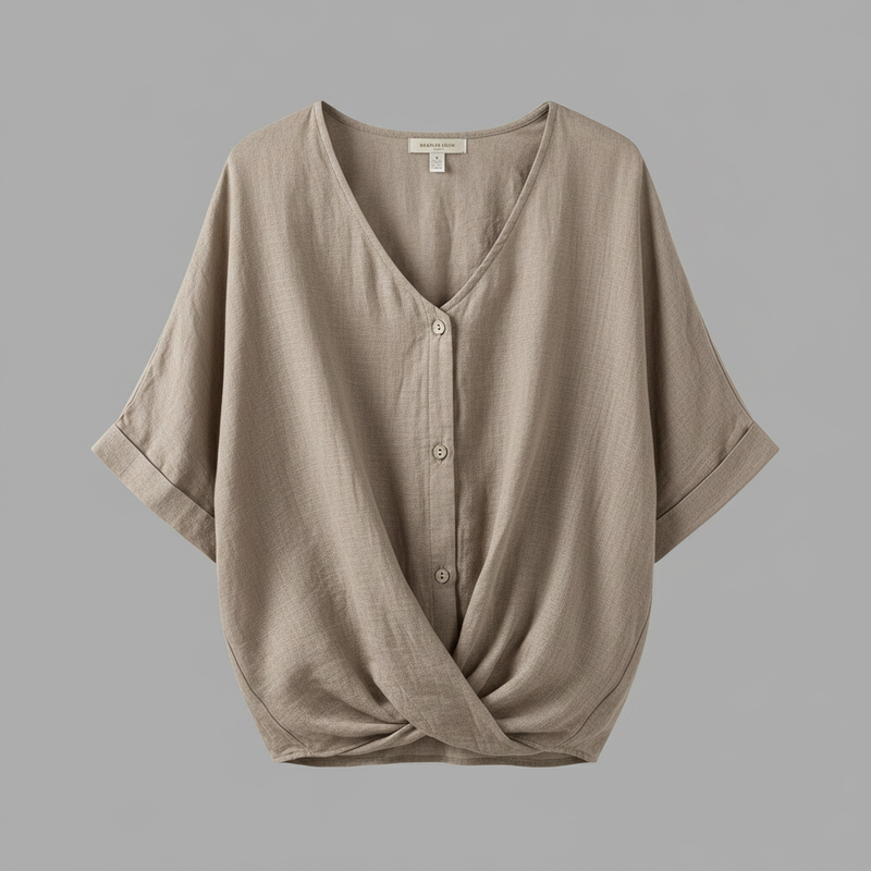Elegant V-Neck Long Sleeve Blouse | Women's Fashion Top