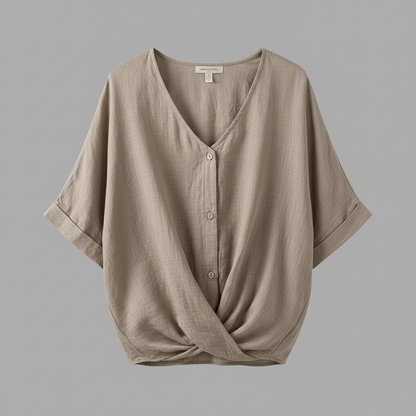 Elegant V-Neck Long Sleeve Blouse | Women's Fashion Top