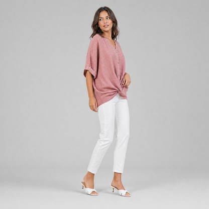 Elegant V-Neck Long Sleeve Blouse | Women's Fashion Top