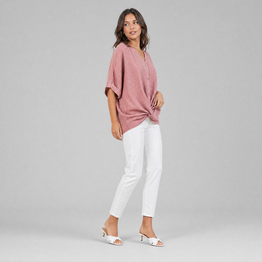 Elegant V-Neck Long Sleeve Blouse | Women's Fashion Top