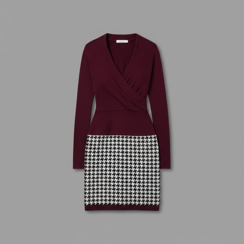 Mara | Elegant Women's Formal Dress with Unique Pattern