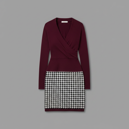 Mara | Elegant Women's Formal Dress with Unique Pattern