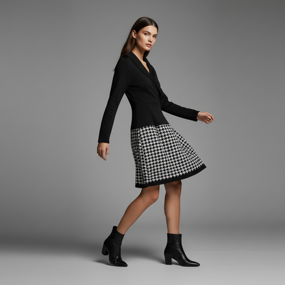 Mara | Elegant Women's Formal Dress with Unique Pattern