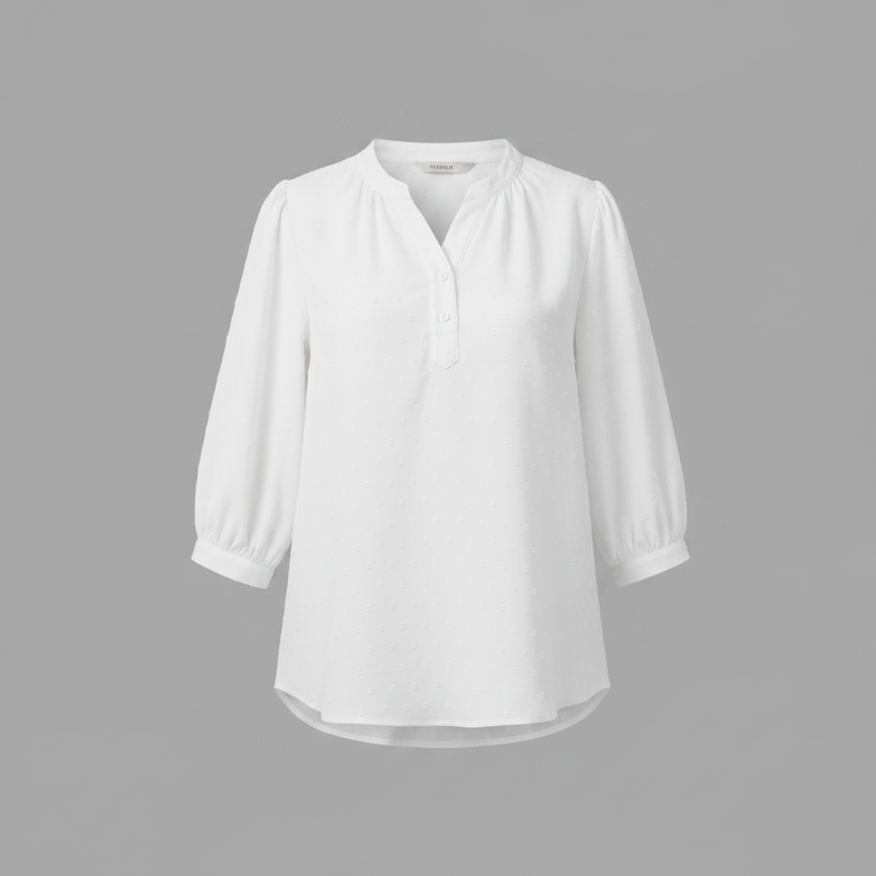 Patchwork Silk Blouse | Women's Fashion Collared Top