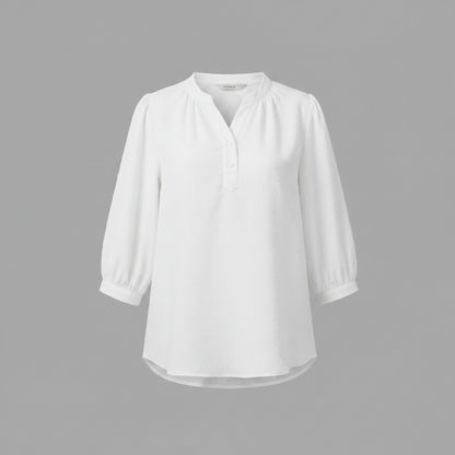 Patchwork Silk Blouse | Women's Fashion Collared Top