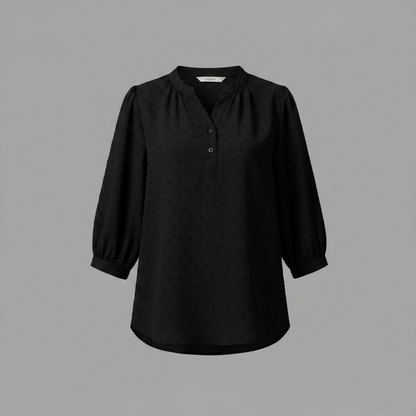 Patchwork Silk Blouse | Women's Fashion Collared Top