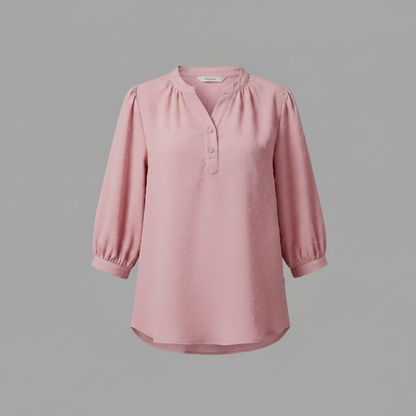 Patchwork Silk Blouse | Women's Fashion Collared Top