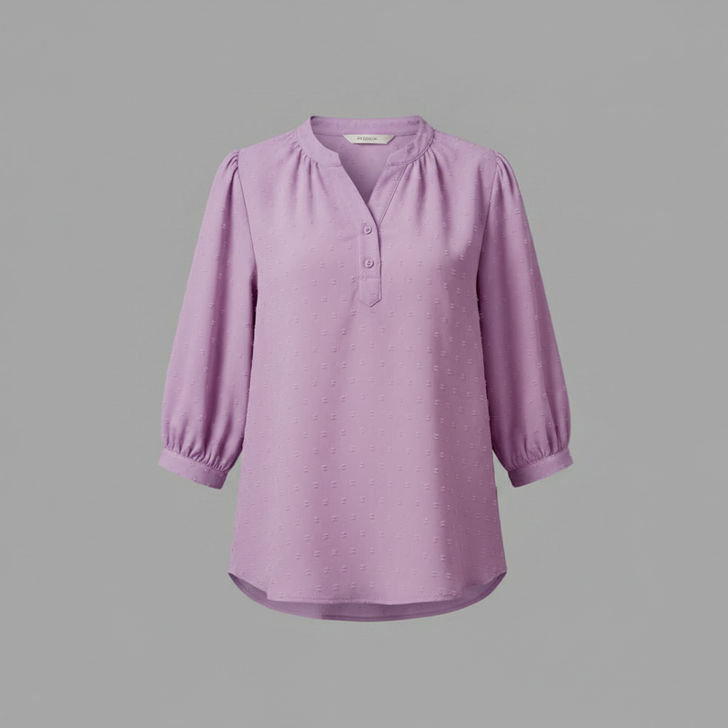 Patchwork Silk Blouse | Women's Fashion Collared Top
