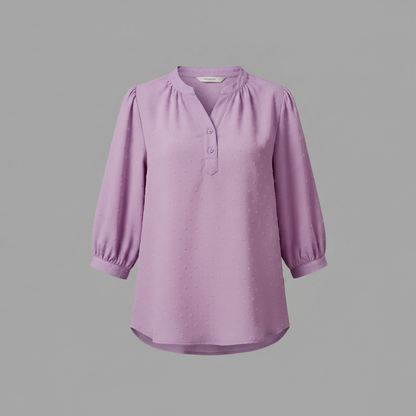 Patchwork Silk Blouse | Women's Fashion Collared Top