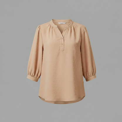 Patchwork Silk Blouse | Women's Fashion Collared Top