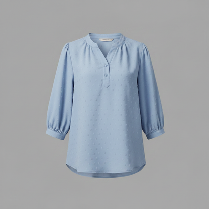 Patchwork Silk Blouse | Women's Fashion Collared Top