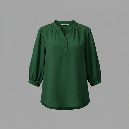 Patchwork Silk Blouse | Women's Fashion Collared Top