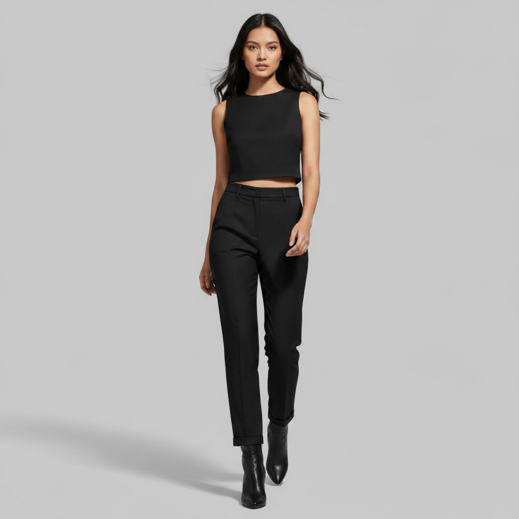 Elegant Black Pants | Women's High Waist Trousers